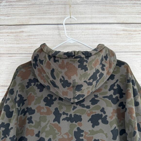 Converse Camouflage Embroidered Hoodie Sweatshirt Mens XL Green Black - Picture 4 of 16